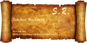 Sachs Roland névjegykártya